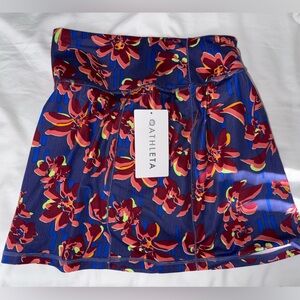 Athleta Salutation Stash 16.5” Floral Skort | XS | NWT Dry Pockets!❤️💙🌸